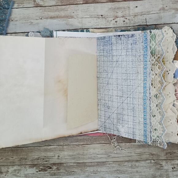 Turquoise Embellished Junk Journal: Flowers, Birds and Butterflies (Laugh) - Picture 9 of 16